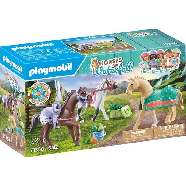 Playmobil - Three Horses with Saddles (71356)