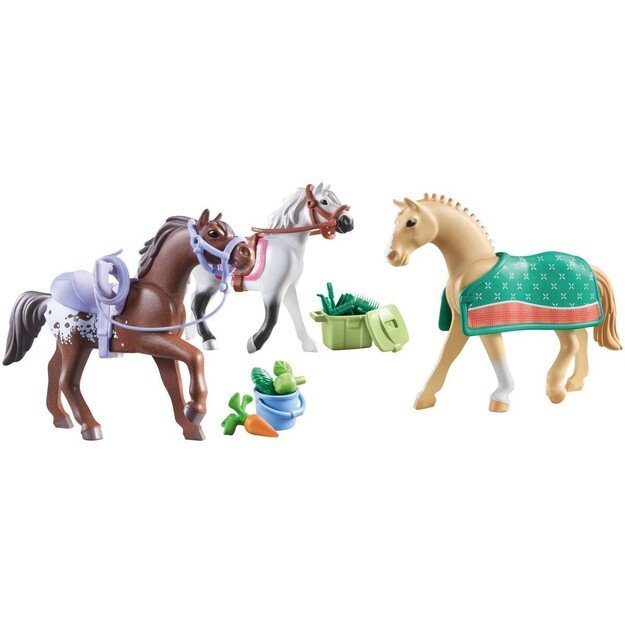 Playmobil - Three Horses with Saddles (71356)