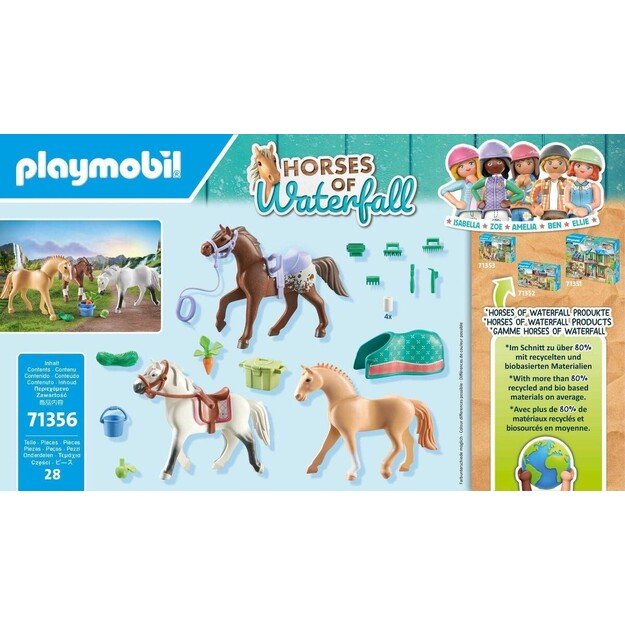 Playmobil - Three Horses with Saddles (71356)