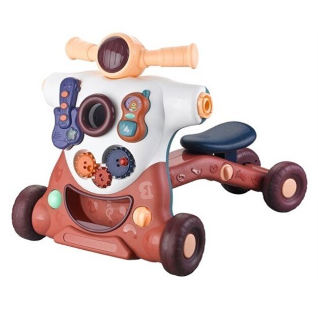 BabyDan - ActiSteps 4-in-1 Baby Activity Walker - Bordeaux