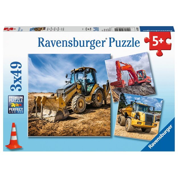 Ravensburger - Digger At Work 3x49P - 05032