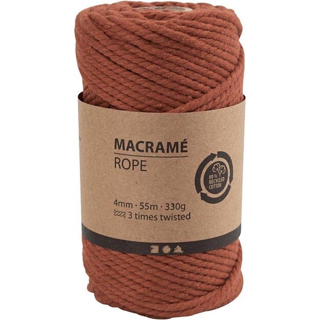 Craft Kit - Macramé rope - Burnt orange (977563)