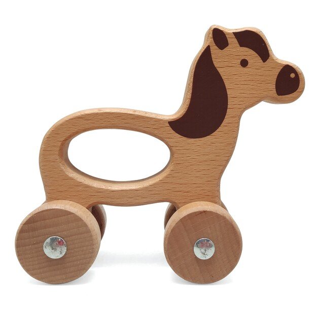 Magni - Wooden animals on wheels - 3 pcs. (3938)