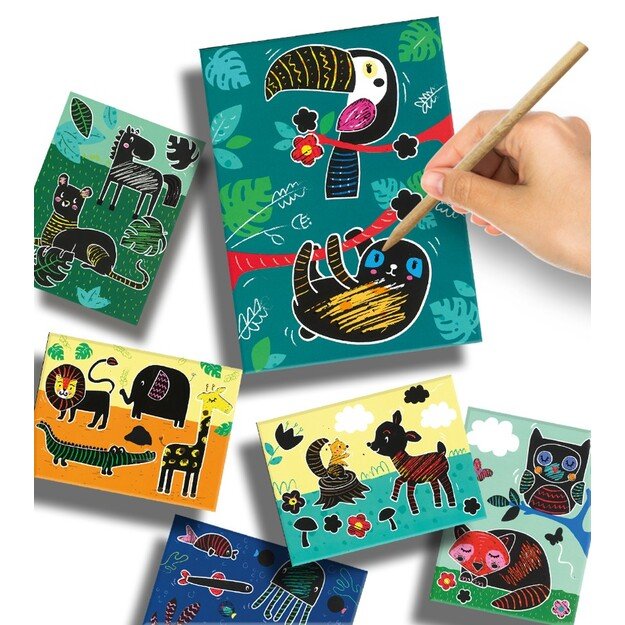 SES Creative - Scratch art animals - (S14622)