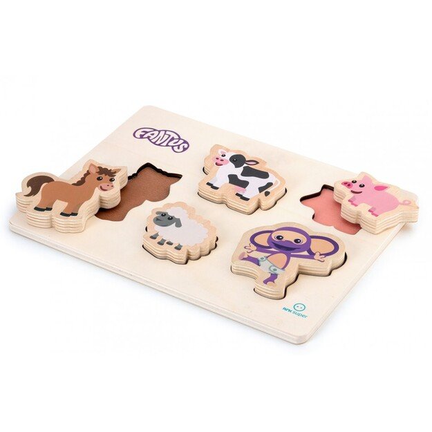 Fantus - Wooden puzzle with farm animals (112063)