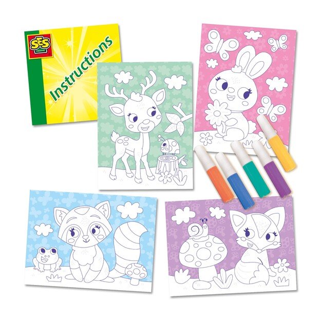 SES Creative - Sand Art - Decorate Forest Animals - (S14136)