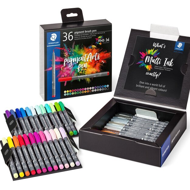 Staedtler - Brush Pen Pigment, 36 pcs (371 C36)