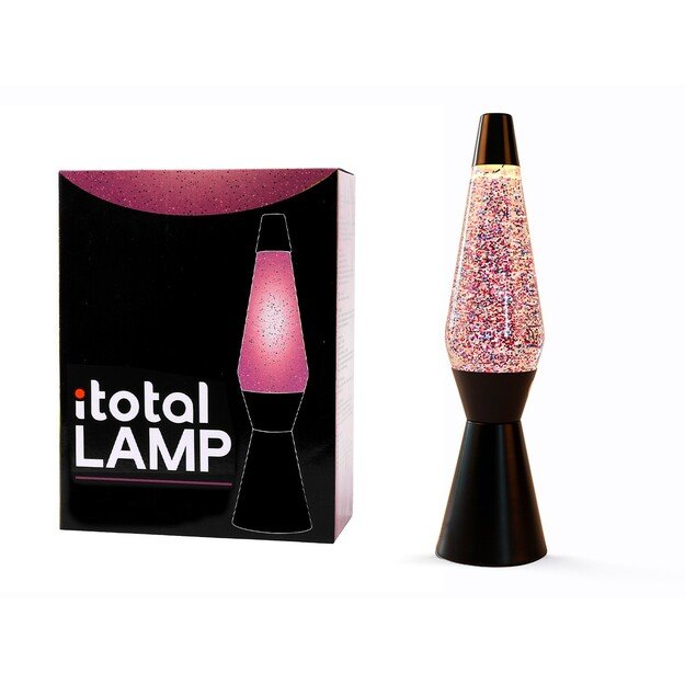 iTotal - Lava Lamp 36 cm - Black Base and Glitter (XL2344)