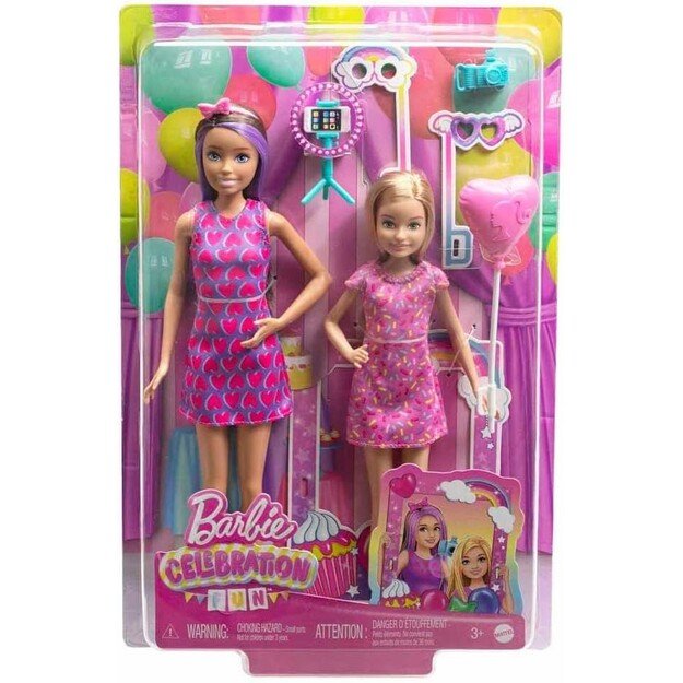 Barbie - Celebration Fun Birthday Skipper and Stacie Doll (HKB12)