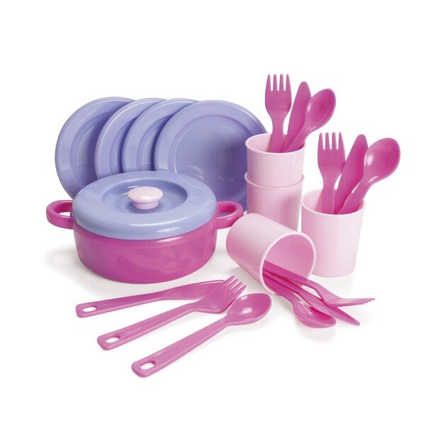 Dantoy - Dinner set, Pink (4397)