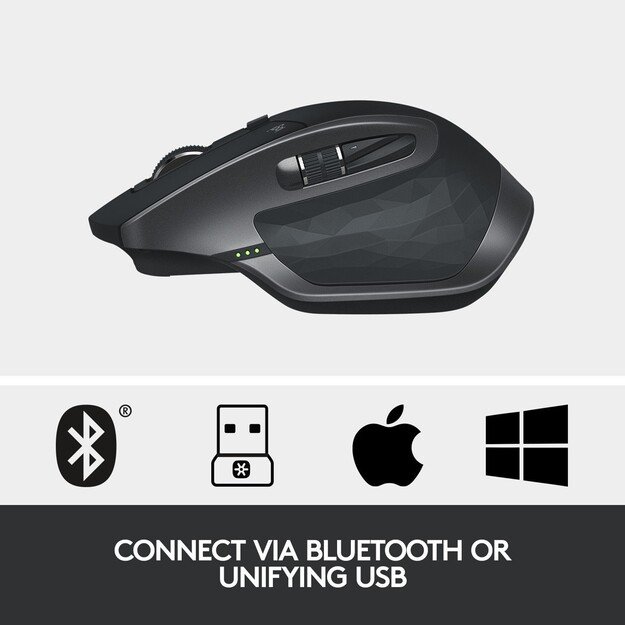 Logitech - MX Master 2S Bluetooth Edition Wireless Mouse - GRAPHITE