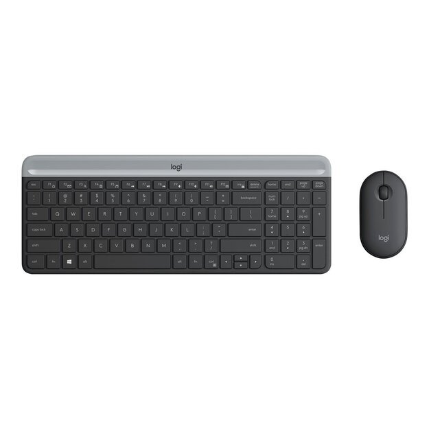 Logitech - Slim Wireless Keyboard and Mouse Combo MK470 NORDIC