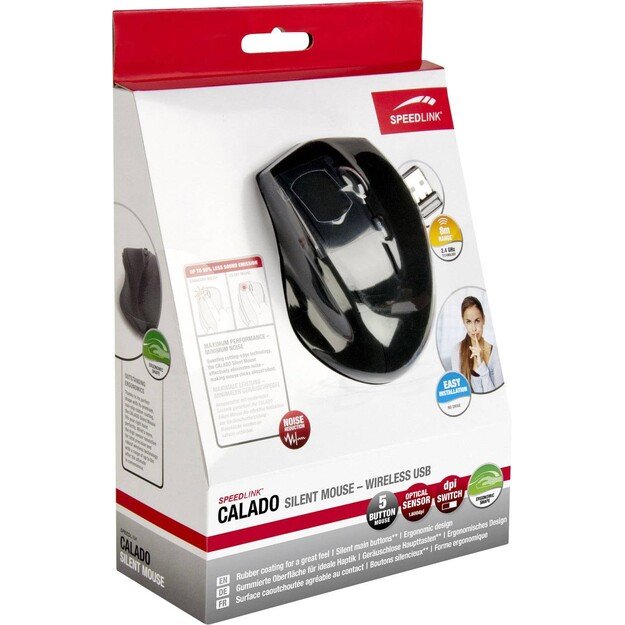 Speedlink - Calado Silent Wireless Mouse with USB Nano Receiver - Black