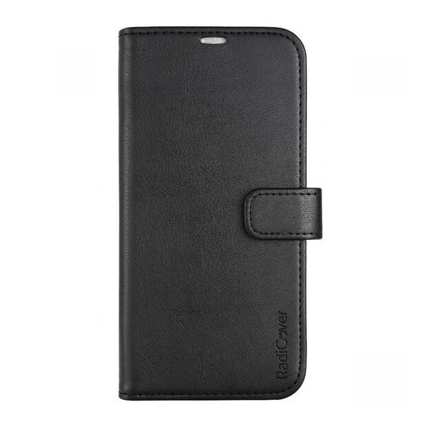 RadiCover - Radiation Protection Wallet Vegan Leather iPhone 14 PLUS Flipcover Black