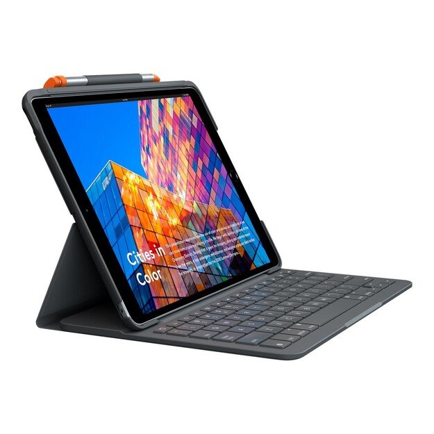 Logitech - Slim Folio for iPad 7-8-9th GRAPHITE