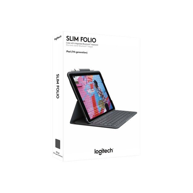 Logitech - Slim Folio for iPad 7-8-9th GRAPHITE