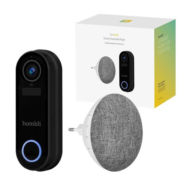 Hombli - Smart Doorbell 2 Promo Pack (Doorbell 2 + Chime 2) Black