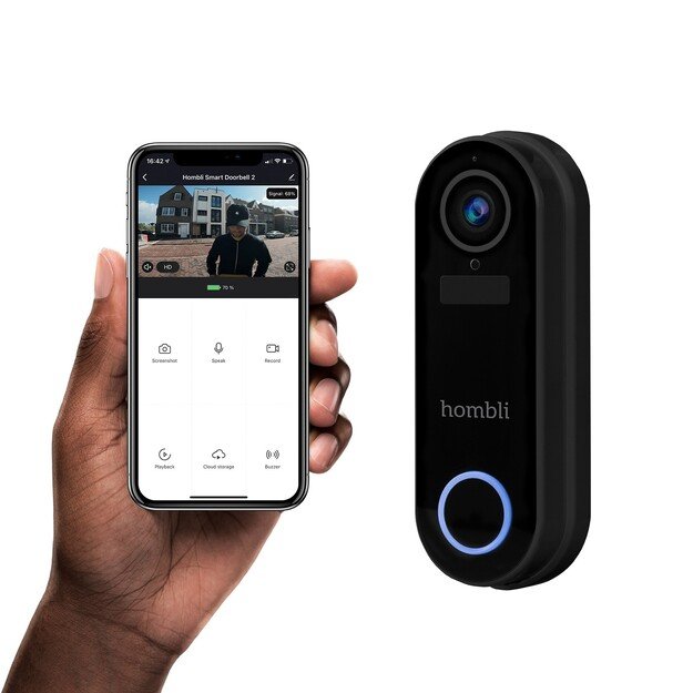 Hombli - Smart Doorbell 2 Promo Pack (Doorbell 2 + Chime 2) Black