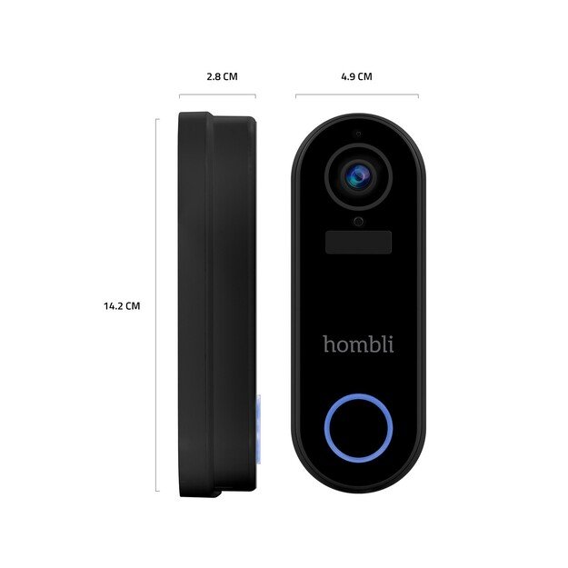 Hombli - Smart Doorbell 2 Promo Pack (Doorbell 2 + Chime 2) Black