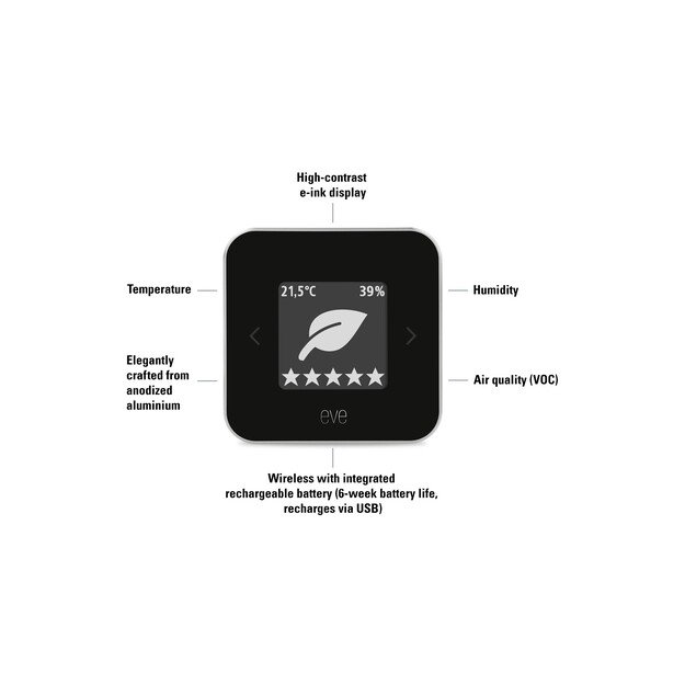 Eve - Room - Indoor air quality sensor with Apple HomeKit technology