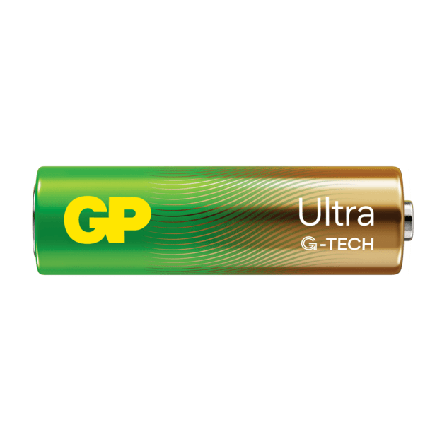 GP - Ultra Alkaline AA Batteries, 15AU/LR6, 1.5V, 4-Pack