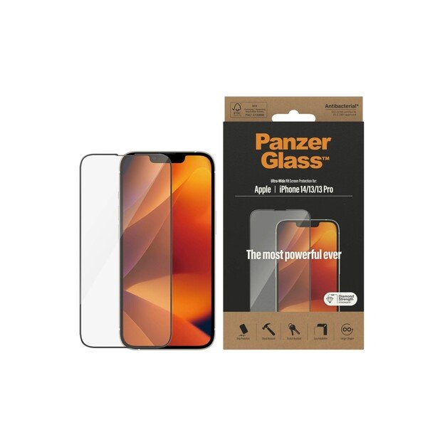 PanzerGlass - Screen Protector Apple iPhone 14 - 13 - 13 Pro - Ultra-Wide Fit