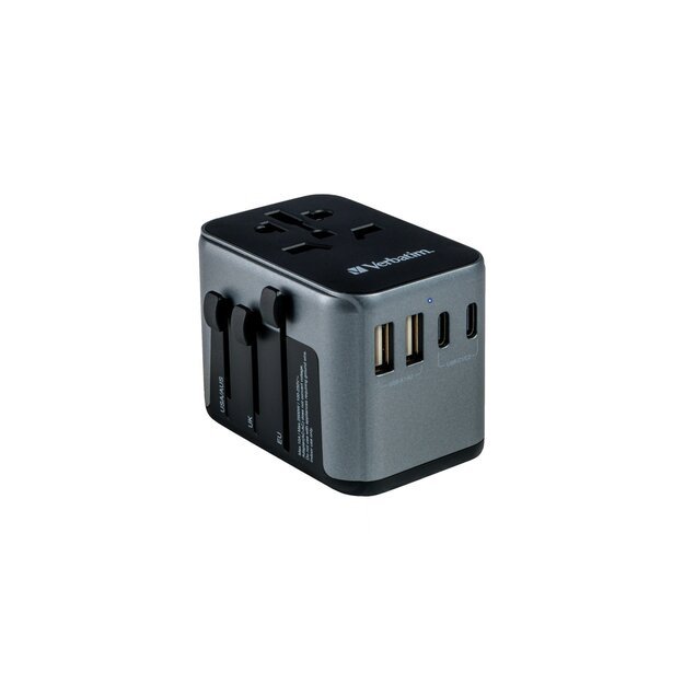 Verbatim - Universal Travel Adapter UTA-03 PD30W/QC / 2xUSB / 2xType-C