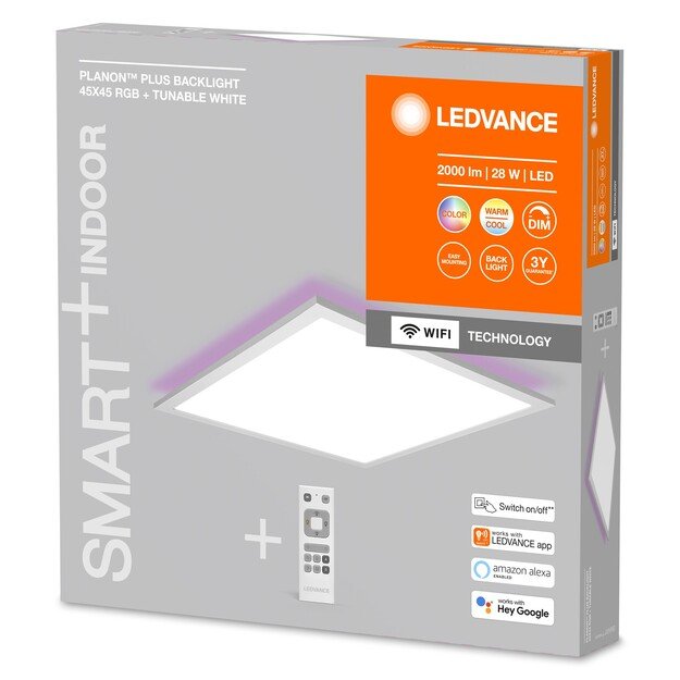 Ledvance - Smart+ Planon Plus Backlite 45x45cm 1800lm RGBTW - White