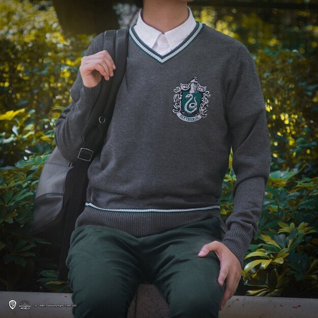 Harry Potter - Slytherin - Grey Knitted Sweater - Medium