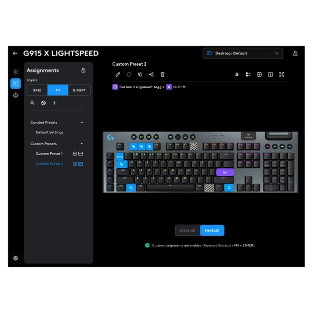 Logitech - G915 X LIGHTSPEED Low-Profile Wireless Gaming Keyboard