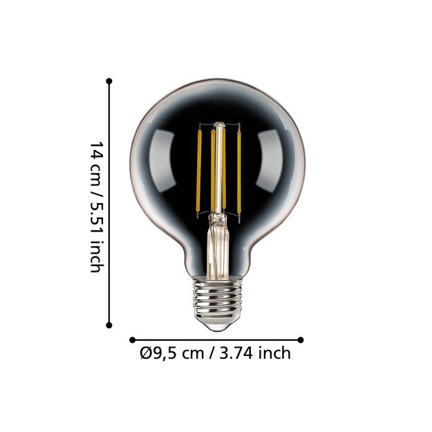 EGLO - E27 G95, clear - Warm white - Zigbee, Bluetoot