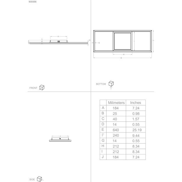 EGLO - Calagrano-Z ceiling lamp black L64 - RGB + TW - Zigbee, Bluetooth