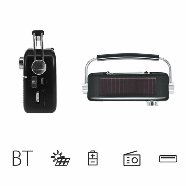 Manta - FM/AW/SW portable radio with solar panel