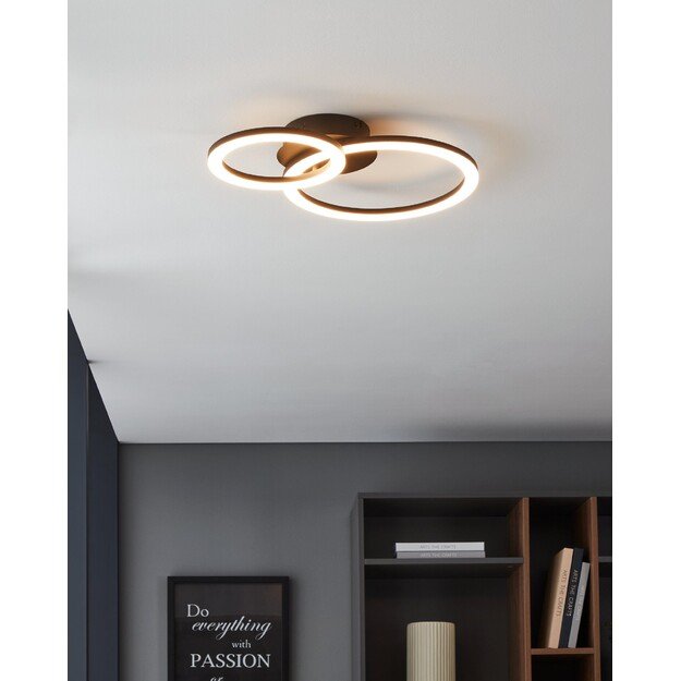 EGLO - Paranday-Z ceiling lamp w/circles black 44.5x30 - TW - Zigbee, Bluetooth