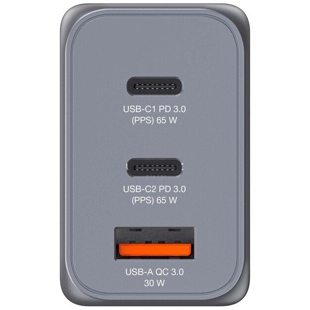 Verbatim - GNC-65 GaN Charger 3 Port 65W USB-A/USB-C