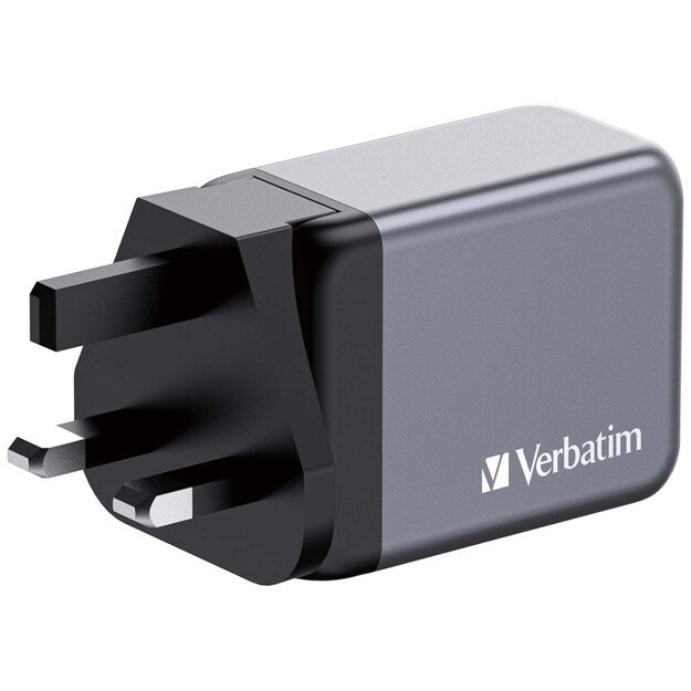 Verbatim - GNC-65 GaN Charger 3 Port 65W USB-A/USB-C