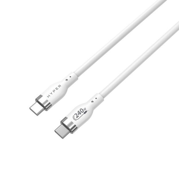 Hyper - 2M Silicone 240W USB-C Charging Cable - White