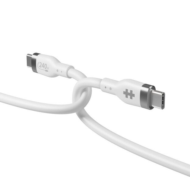 Hyper - 2M Silicone 240W USB-C Charging Cable - White