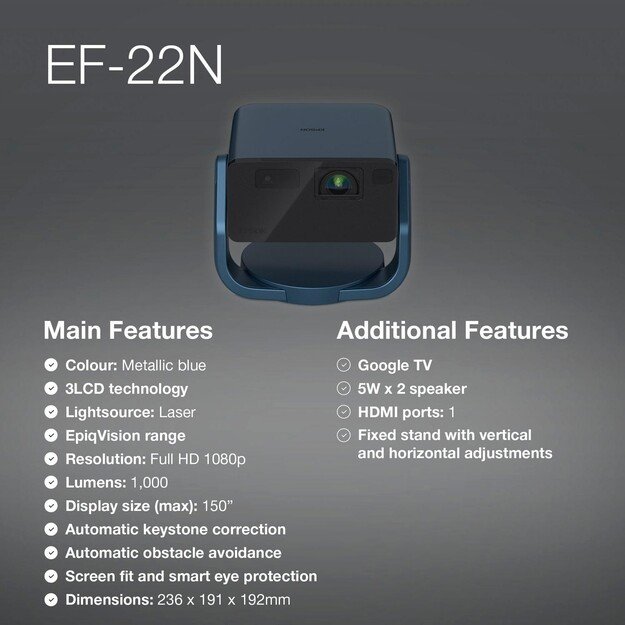 Epson - EF-22N Home Cinema Projector