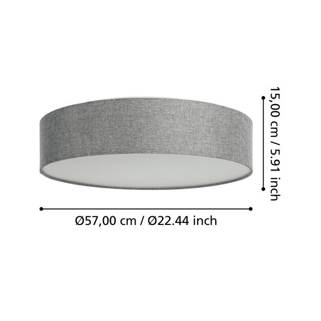 EGLO - Romao-Z loft lamp gray Ø57 - RGB + TW - Zigbee, Bluetooth