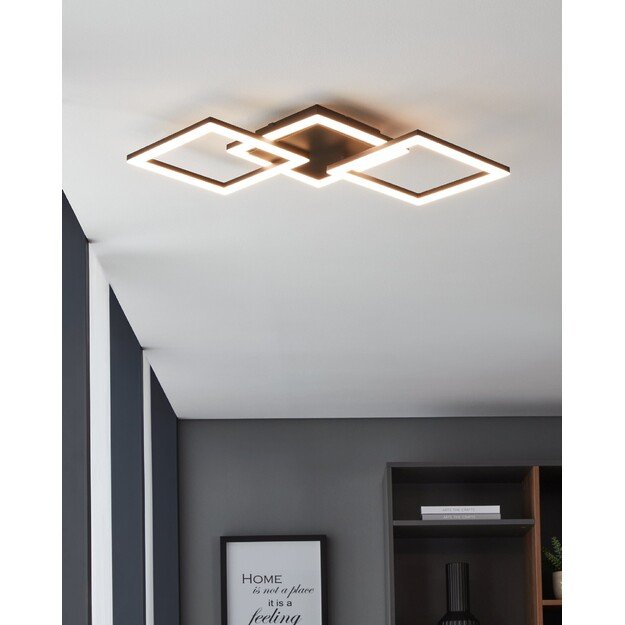 EGLO - Paranday-Z ceiling lamp w/squares black 65x31 - TW - Zigbee, Bluetooth