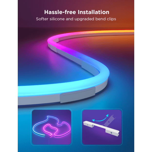 Govee - Neon Rope Light 2 Clips, White – 5-Pack for H61D5301 and H61D3301