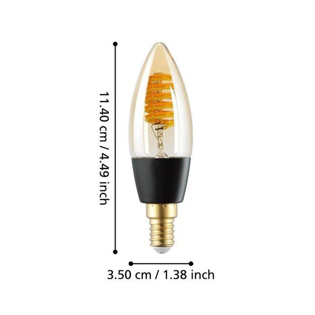 EGLO - E14 C35 spiral, amber - TW - Zigbee, Bluetooth