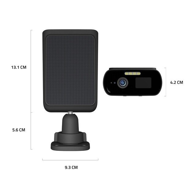 Hombli - Smart Solar Cam 2K, Black