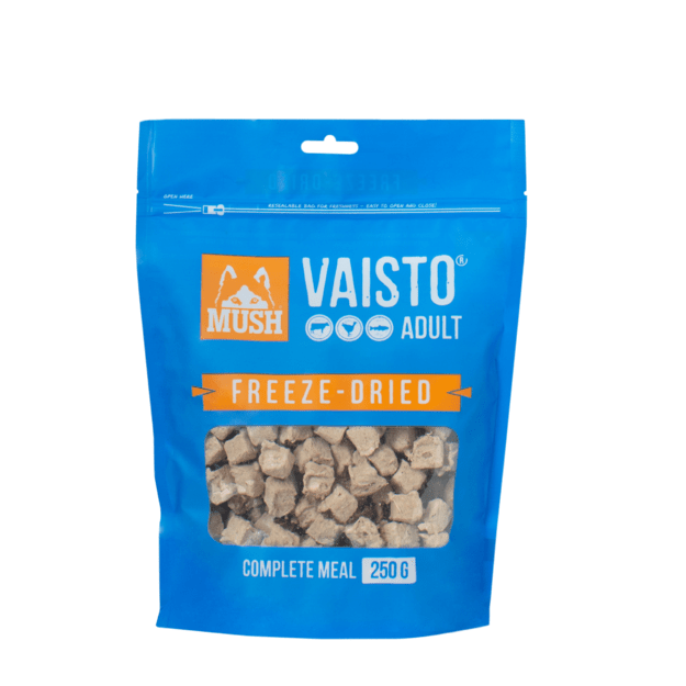 MUSH - Vaisto Blue Freeze-dried BEEF-TURKEY-SALMON  250gr