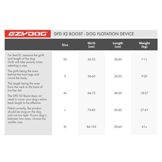 Ezydog - Life Jacket  X2 Boost Red XL  > 41kg