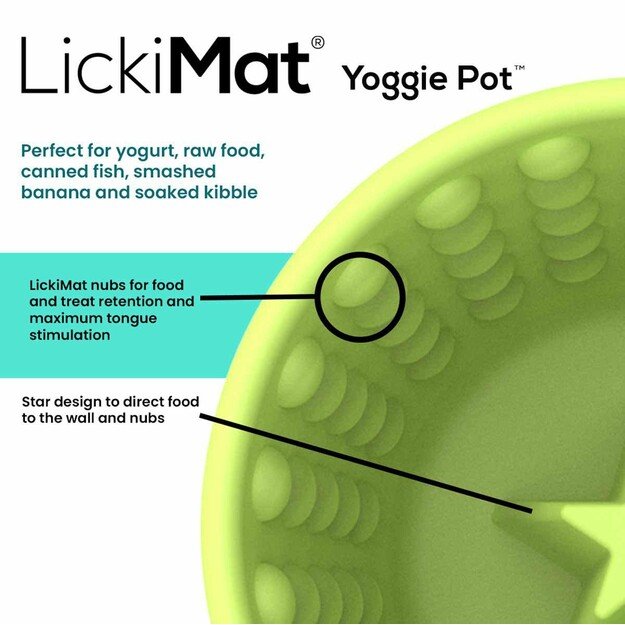 LICKIMAT - Yoggie Pot Green - (645.5460)