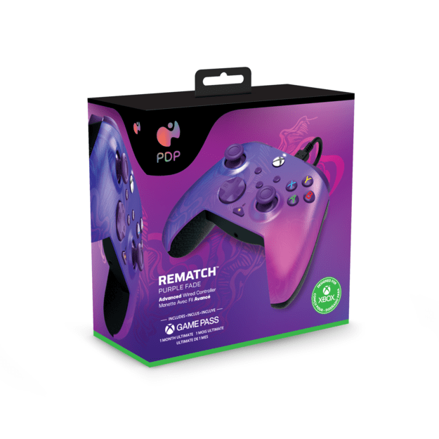 PDP Rematch Wired Controller - Purple Fade