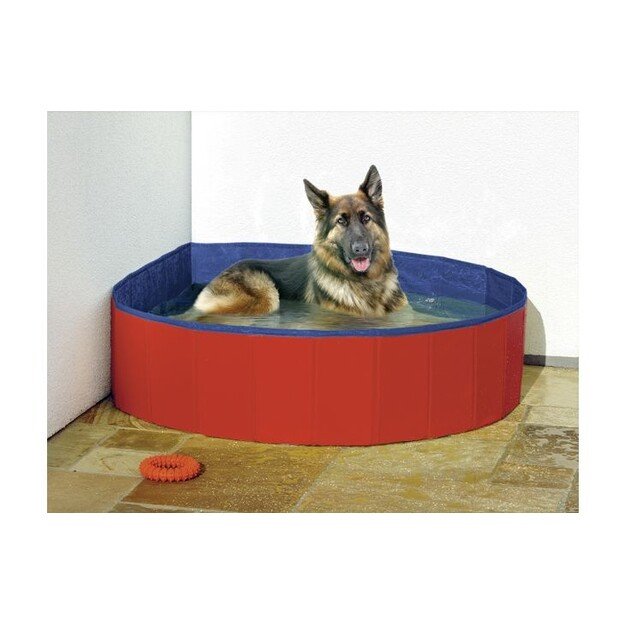 Flamingo - Doggy Splash Pool Blue/Red M - 120X30 CM (540058500230)