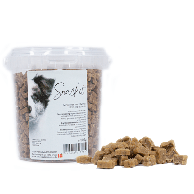 Snack'it - Semi-Moist Mini Bones W/Chicken  500g - (01-778)